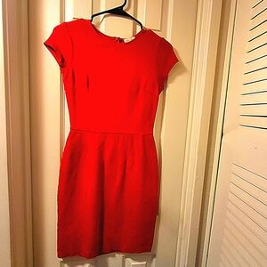 love...ady Vibrant Red Cap Sleeve Mini Dress Women's Size Small